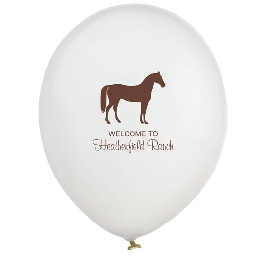Horse Silhouette Latex Balloons